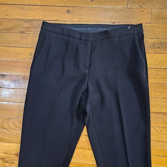 Theory Dress Pant Womens 8 Black Straight Leg Cropped - Picture 3 of 10